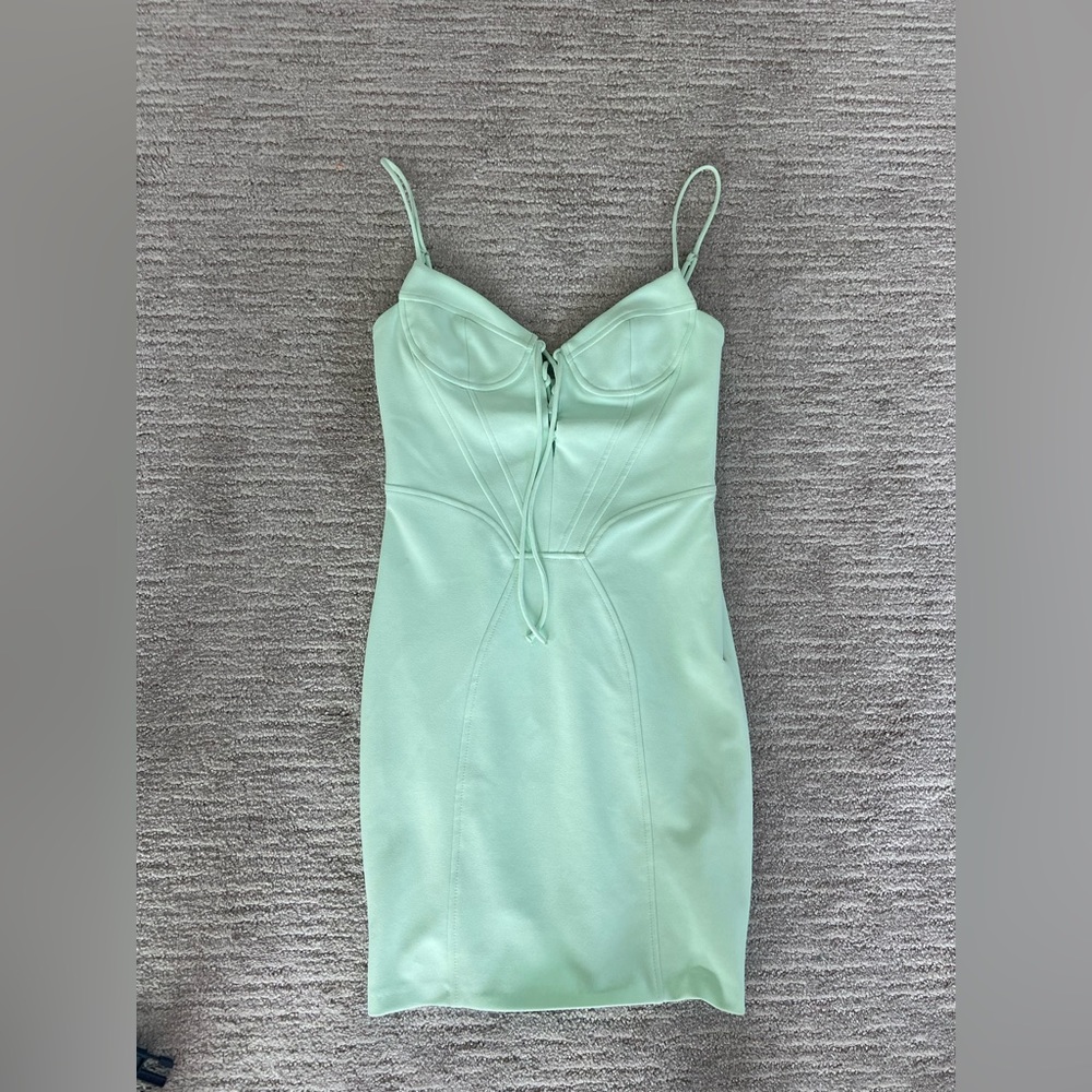 Zara mint green corset style dress